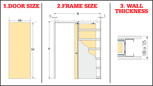 Components of standard door frame and frame. Choosing The Right Size Pocket Door Kit Pocket Door Kit Sizes Pocket Door Shop