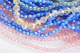 Sparkling Faceted Glass Beads In