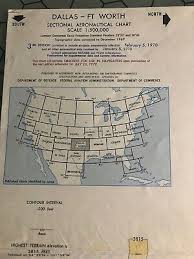 Dallas Aeronautical Chart January 1961 Flightplan Airplane
