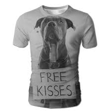 Dimannu Mens 3d All Over Print T Shirts Pit Bull Free