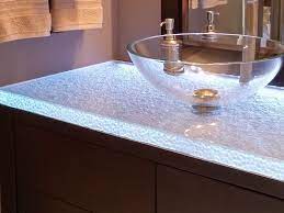 Glass Bathroom Countertop Shown With