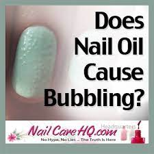 is oil causing nail polish bubbles