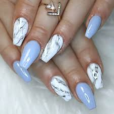 See more ideas about marble nail designs, nail designs, marble nails. Blue Gel And Marble Nails Marblenails Coffinnails Blue Gel Nails Marble Acrylic Nails Coffin Nails Designs