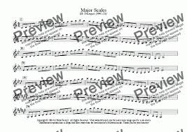 Trumpet Scales Entire Range Major Scales Only All Ranges For Solo Instrument Trumpet In Bb By Mark Feezell Ph D Sheet Music Pdf File To