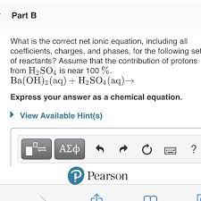 What Is The Correct Ionic Equation