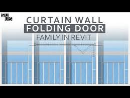 Curtain Wall Folding Door Family With