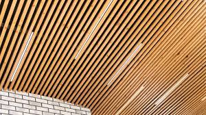 how a wood slatted ceiling enhances the