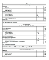 Cash Flow Statement Template Excel Business Profit And Loss Example