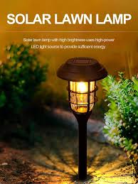 Solar Powered Outdoor Lawn Lamp For