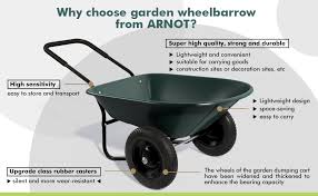2 Tire Wheelbarrow Garden Cart Heavy