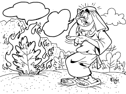 Use the baby moses coloring page as a fun activity for your next children s sermon. Moses And The Burning Bush Cartoon Coloring Page Ministry To Children