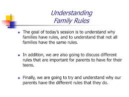 Ppt Understanding Family Rules Powerpoint Presentation
