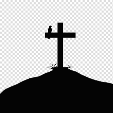 christian cross silhouette drawing