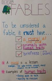 Fables Anchor Chart For 4th Grade Reading Charts 3rd