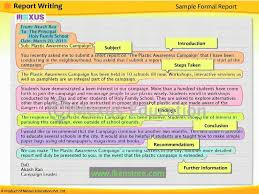 Report Writing Format Formal Example Examples Pdf Form Samples Cbse