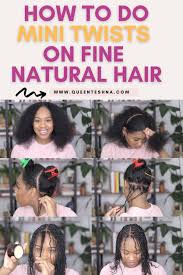 how to do mini twists on fine natural hair