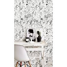 hand painted flowers wallpaper wall