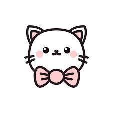 cute cartoon cat icon stock image