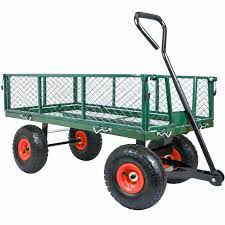 heavy duty garden trolley wagon cart
