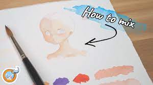 how to mix skin color watercolor anime