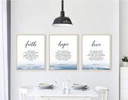 Faith Hope Love Verse Wall Art