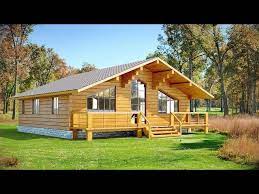 Lovely One Story Log Cabin Just Right