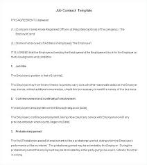 New Employee Contract Template Sample Employee Contract Form Job