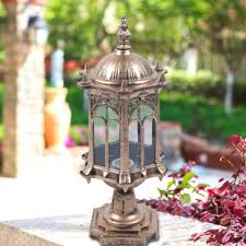 vintage garden light pillar lamp