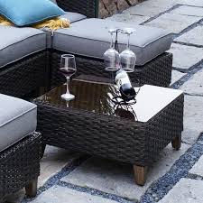 Outdoor Coffee Table Rattan Patio Side
