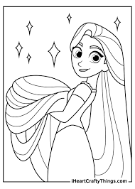 The underlying dark color reflects beautifully on. Rapunzel Coloring Pages Updated 2021