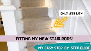 diying how to fit carpet stair rods