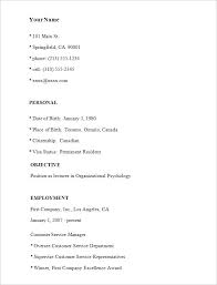 Simple Resume Template 46 Free Samples Examples Format Download