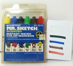 Vintage Sanford Mr Sketch Scented Water Color Markers 6 Pack