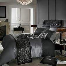 Here at beddinginn, we offer lime green black grey white bedding that feature comfort and style. Designer Kylie Minogue Isla Black Slate Grey Bed Linen Bedding Duvet Cover New Ebay
