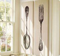 Fork And Spoon Kitchen Wall Art