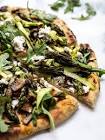 balsamic onions  asparagus    goat cheese pizza