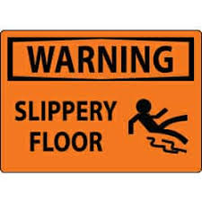 warning sign slippery floor visual