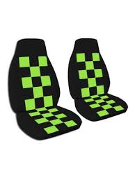 Checd Car Seat Covers Black Lime