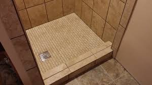 shower pan install a tile floor
