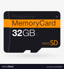 micro sd memory card isolated vector image