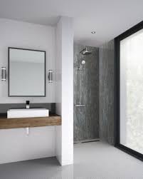 Silver Alloy Bathroom Shower Wall