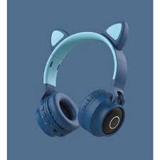 Giá bán | Tai nghe chụp tai cho điện thoại và máy tính, tai nghe có mic để  chơi game hình tai mèo dễ thương, tai nghe bluetooth– Bảo hành 12 tháng