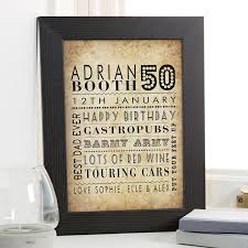 personalized 50th birthday gifts for
