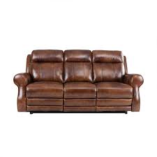 brown leather power reclining sofa