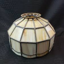 vintage stained glass lamp shade slag