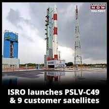 भारतीय अंतरिक्ष अनुसंधान संस्थान (isro) ने श्रीहरिकोटा से 10 सैटेलाइट को एक साथ #eos01 successfully separated from fourth stage of #pslvc49 and injected into orbit#isro. Mirror Now Isro Successfully Launches Pslvc49 And Nine Facebook