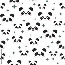 cute panda face seamless wallpaper