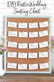 rustic wedding seating chart from a
