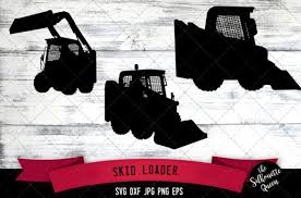 Skid Loader Graphic By Thesilhouettequeenshop Creative Fabrica Silhouette Studio Vector Design Silhouette
