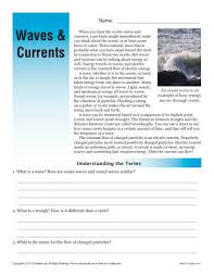 A sound wave is a longitudinal wave but not the answer since a wave which exhibits this characteristic is not necessarily a sound wave. Sixth Grade Reading Comprehension Worksheet Waves And Currents